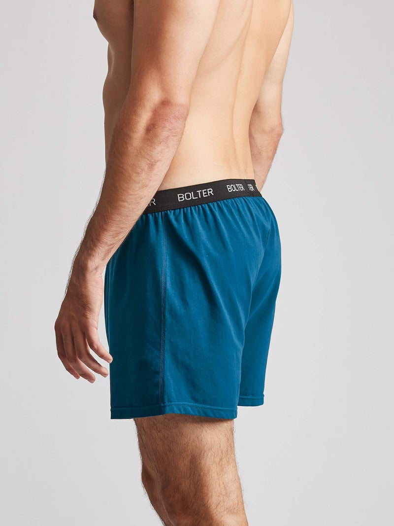 Bolter Menâ€™s 5-Pack Cotton Stretch Boxers Shorts (XX-Large, Blues) - Image 4